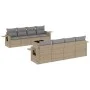 9-teiliges Gartensofa-Set mit beigen synthetischen Rattankissen von , Gartensets - Ref: Foro24-3252286, Preis: 615,09 €, Raba...