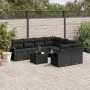 Set de sofás de jardín 8 piezas y cojines ratán sintético negro de , Conjuntos de jardín - Ref: Foro24-3252292, Precio: 617,3...