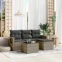 4-piece garden sofa set and gray synthetic rattan cushions by , Garden sets - Ref: Foro24-3252407, Price: 263,96 €, Discount: %