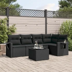 6-piece garden sofa set and black synthetic rattan cushions by , Garden sets - Ref: Foro24-3252472, Price: 435,88 €, Discount: %