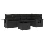 6-piece garden sofa set and black synthetic rattan cushions by , Garden sets - Ref: Foro24-3252472, Price: 419,88 €, Discount: %