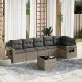7-teiliges Gartensofa-Set mit grauen PE-Rattan-Kissen von , Gartensets - Ref: Foro24-3252537, Preis: 440,98 €, Rabatt: %