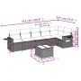 7-teiliges Gartensofa-Set mit grauen PE-Rattan-Kissen von , Gartensets - Ref: Foro24-3252537, Preis: 440,98 €, Rabatt: %