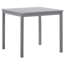 Mesa de jardín de madera maciza de acacia gris 80x80x74 cm de vidaXL, Mesas de jardín - Ref: Foro24-46324, Precio: 137,60 €, ...