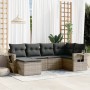 6-teiliges Gartenmöbel-Set und graue synthetische Rattankissen von , Gartensets - Ref: Foro24-3252797, Preis: 392,79 €, Rabat...