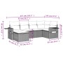 6-teiliges Gartenmöbel-Set und graue synthetische Rattankissen von , Gartensets - Ref: Foro24-3252797, Preis: 392,79 €, Rabat...