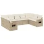 9-teiliges Gartensofa-Set mit beigen synthetischen Rattankissen von , Gartensets - Ref: Foro24-3252935, Preis: 668,05 €, Raba...