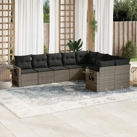 9-teiliges Gartenmöbel-Set und graue synthetische Rattankissen von , Gartensets - Ref: Foro24-3252977, Preis: 571,62 €, Rabat...