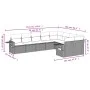 9-piece garden furniture set and gray synthetic rattan cushions by , Garden sets - Ref: Foro24-3252977, Price: 571,62 €, Disc...