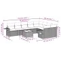 Garden sofa set 10 pieces with black synthetic rattan cushions by , Garden sets - Ref: Foro24-3252982, Price: 668,28 €, Disco...