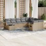 Garden sofa set with beige cushions 10 pieces synthetic rattan by , Garden sets - Ref: Foro24-3252996, Price: 675,88 €, Disco...