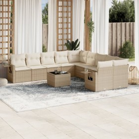 11-piece garden sofa set with beige synthetic rattan cushions by , Garden sets - Ref: Foro24-3253055, Price: 711,76 €, Discou...