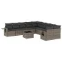 11-piece garden sofa set and gray synthetic rattan cushions by , Garden sets - Ref: Foro24-3253057, Price: 670,85 €, Discount: %
