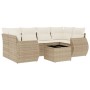 7-piece garden sofa set and beige synthetic rattan cushions by , Garden sets - Ref: Foro24-3221117, Price: 506,24 €, Discount: %