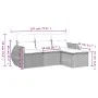 4-piece garden sofa set with black synthetic rattan cushions by , Garden sets - Ref: Foro24-3221264, Price: 279,87 €, Discoun...