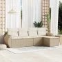 Garden sofa set with cushions 5 pieces beige synthetic rattan by , Garden sets - Ref: Foro24-3221287, Price: 381,26 €, Discou...
