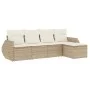 Garden sofa set with cushions 5 pieces beige synthetic rattan by , Garden sets - Ref: Foro24-3221287, Price: 381,26 €, Discou...