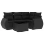 5-teiliges Gartenmöbel-Set und schwarze synthetische Rattankissen von , Gartensets - Ref: Foro24-3221314, Preis: 377,25 €, Ra...