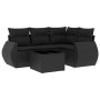 5-teiliges Gartenmöbel-Set und schwarze synthetische Rattankissen von , Gartensets - Ref: Foro24-3221314, Preis: 344,11 €, Ra...