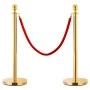 Portable VIP queue barrier 3 pcs gold stainless steel by vidaXL, Warning and protection signs - Ref: Foro24-145730, Price: 10...