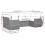 Garden sofa set with cushions 6 pieces beige synthetic rattan by , Modular outdoor sofas - Ref: Foro24-3221777, Price: 484,74...