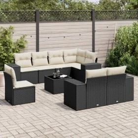 8-teiliges Gartensofa-Set und schwarze synthetische Rattankissen von , Gartensets - Ref: Foro24-3222845, Preis: 605,77 €, Rab...