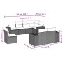 8-piece garden sofa set and gray synthetic rattan cushions by , Garden sets - Ref: Foro24-3222839, Price: 553,01 €, Discount: %