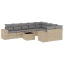 Garden sofa set with beige cushions 10 pieces synthetic rattan by , Garden sets - Ref: Foro24-3223048, Price: 602,77 €, Disco...