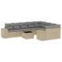 Garden sofa set with beige cushions 10 pieces synthetic rattan by , Garden sets - Ref: Foro24-3223048, Price: 622,68 €, Disco...
