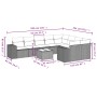 Garden sofa set with beige cushions 10 pieces synthetic rattan by , Garden sets - Ref: Foro24-3223048, Price: 602,77 €, Disco...