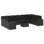 11-teiliges Gartensofa-Set und schwarze synthetische Rattankissen von , Gartensets - Ref: Foro24-3223074, Preis: 728,53 €, Ra...