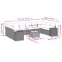 11-teiliges Gartensofa-Set und schwarze synthetische Rattankissen von , Gartensets - Ref: Foro24-3223074, Preis: 728,53 €, Ra...