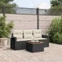 4-piece garden sofa set with black synthetic rattan cushions by , Modular outdoor sofas - Ref: Foro24-3224432, Price: 238,64 ...