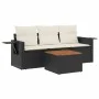 4-piece garden sofa set with black synthetic rattan cushions by , Modular outdoor sofas - Ref: Foro24-3224432, Price: 238,64 ...