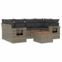 7-piece garden sofa set with gray PE rattan cushions by , Modular outdoor sofas - Ref: Foro24-3224464, Price: 426,34 €, Disco...