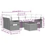 7-piece garden sofa set with gray PE rattan cushions by , Modular outdoor sofas - Ref: Foro24-3224464, Price: 426,34 €, Disco...