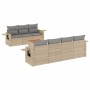 Gartensofa-Set mit beigen Kissen 8 Stück PE-Rattan von , Modulare Sofas für den Außenbereich - Ref: Foro24-3224470, Preis: 51...