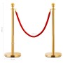 Portable VIP queue barrier 3 pcs gold stainless steel by vidaXL, Warning and protection signs - Ref: Foro24-145730, Price: 96...
