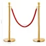 Portable VIP queue barrier 3 pcs gold stainless steel by vidaXL, Warning and protection signs - Ref: Foro24-145730, Price: 10...