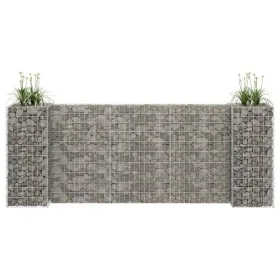 H-shaped gabion planter steel wire 260x40x100 cm by vidaXL, Pots and planters - Ref: Foro24-145661, Price: 83,84 €, Discount: %