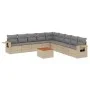 Garden sofa set with beige cushions 10 pieces synthetic rattan by , Modular outdoor sofas - Ref: Foro24-3224610, Price: 593,8...