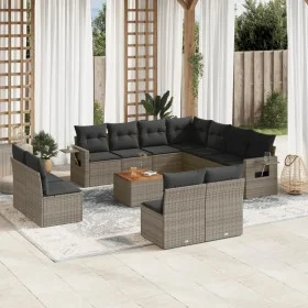 12-piece garden sofa set with gray synthetic rattan cushions by , Modular outdoor sofas - Ref: Foro24-3224625, Price: 673,99 ...
