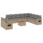 11-piece garden sofa set with beige synthetic rattan cushions by , Modular outdoor sofas - Ref: Foro24-3224638, Price: 686,76...