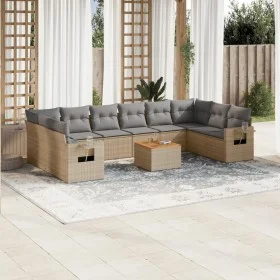 11-piece garden sofa set with beige synthetic rattan cushions by , Modular outdoor sofas - Ref: Foro24-3224736, Price: 674,53...