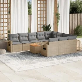 11-piece garden sofa set with beige synthetic rattan cushions by , Modular outdoor sofas - Ref: Foro24-3224743, Price: 674,53...