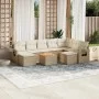 Garden sofa set with beige cushions 10 pieces synthetic rattan by , Modular outdoor sofas - Ref: Foro24-3224847, Price: 633,9...