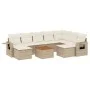 Garden sofa set with beige cushions 10 pieces synthetic rattan by , Modular outdoor sofas - Ref: Foro24-3224847, Price: 633,9...