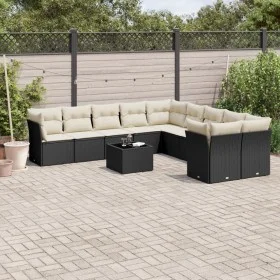 11-piece garden sofa set and black synthetic rattan cushions by , Garden sets - Ref: Foro24-3218246, Price: 652,12 €, Discoun...