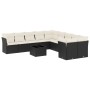 11-teiliges Gartensofa-Set und schwarze synthetische Rattankissen von , Gartensets - Ref: Foro24-3218246, Preis: 596,98 €, Ra...