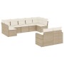 9-piece garden sofa set with beige synthetic rattan cushions by , Garden sets - Ref: Foro24-3219408, Price: 592,48 €, Discoun...